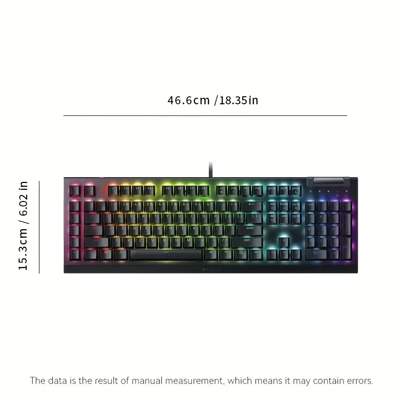 RAZER BlackWidow Spider V4 X Gaming Keyboard – RGB Backlit with Razer Chroma Sync