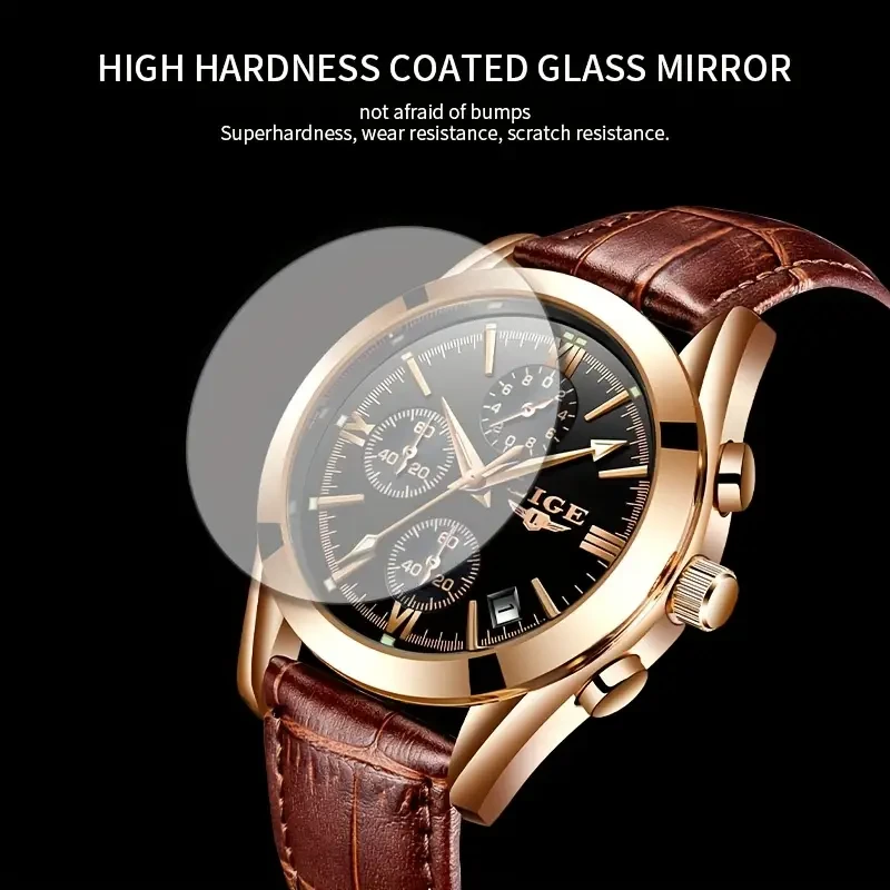 LIGE Watch – Luxury Casual Quartz Wristwatch for Men – The Best Choice for Gifts