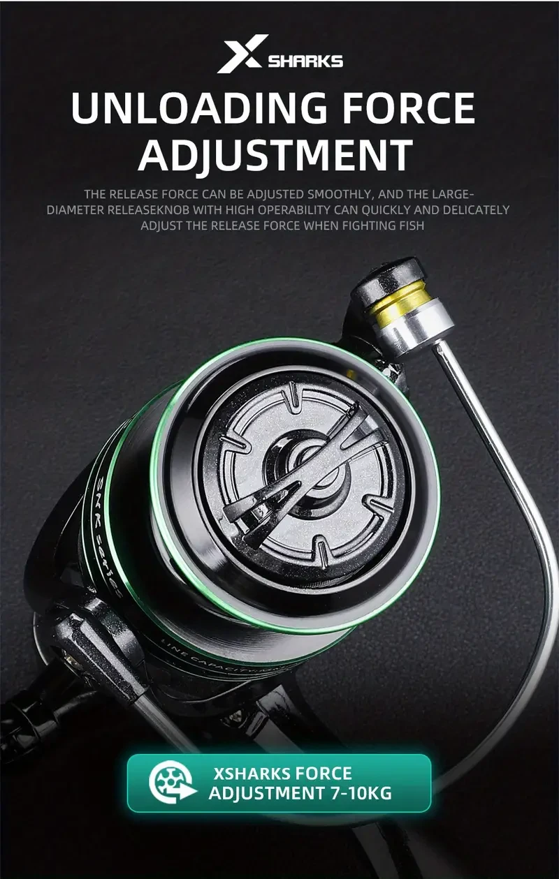 X-Sharks High-Performance Carp Fishing Reel – Durable, Ambidextrous Design for Freshwater & Saltwater Angling