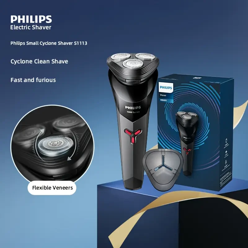 Philips Shaver Series 1000 Electric Hair Remover S1113 – PowerCut Blade with ContourFlex Razor Head for Smooth, Professional Shaving