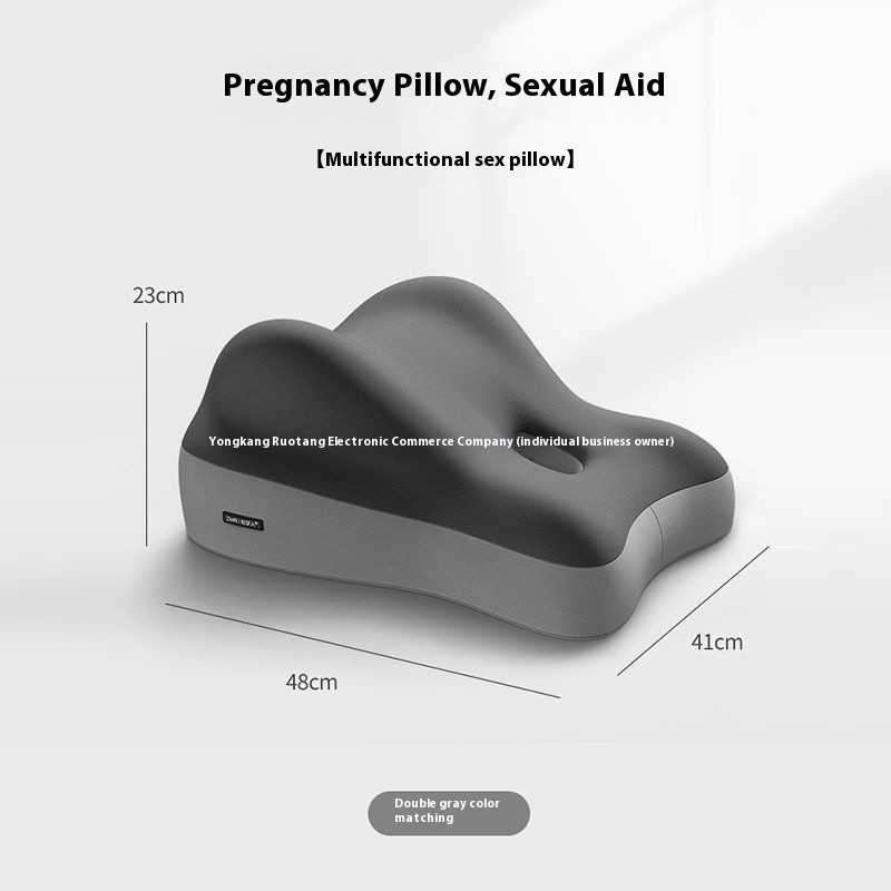 Contemporary Black Couple Pillow – Ultra-Soft Reboundable Memory Foam Pillow with Zipper Closure
