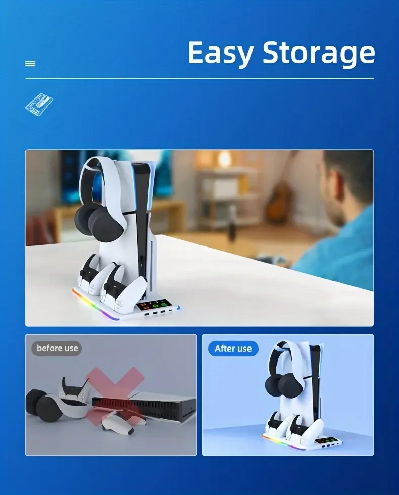 Cooling Fan for PS5/PS5 Slim Console – Keep Your Console Cool and Ready for Action