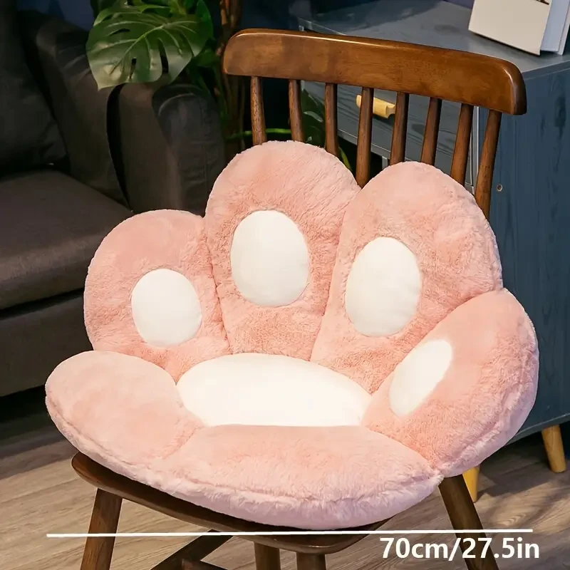 Cute Bear Plush Seat Cushion – Comfort and Style for Your Workspace