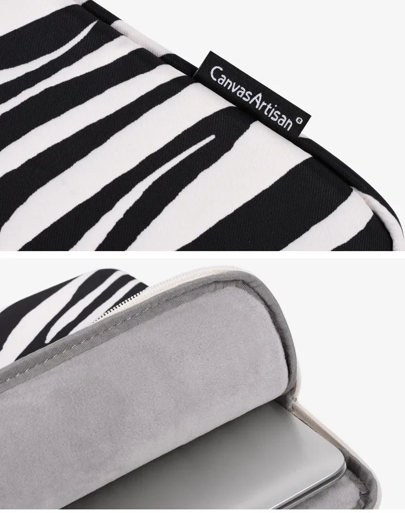 Zebra Pattern Casual Digital Notebook Protective Sleeve