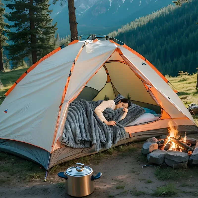 Luxurious Faux Rabbit Fur Blanket – Soft, Warm, and Minimalist Comfort for Every Space