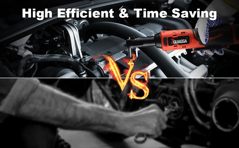 TQUAGGA Cordless Electric Ratchet Wrench Set, 12V, 45ftlbs,Variable Speed Power Ratchet Wrench,with Batteries2,Automotive Repair Tools, Electric Tools Cordless,Hardware,Impact,Heavy Duty