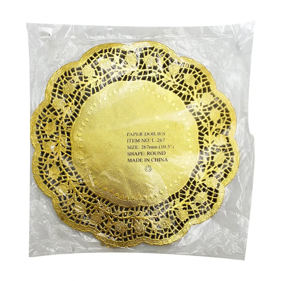 Paper Doyley Round 10.5" 267mm Gold