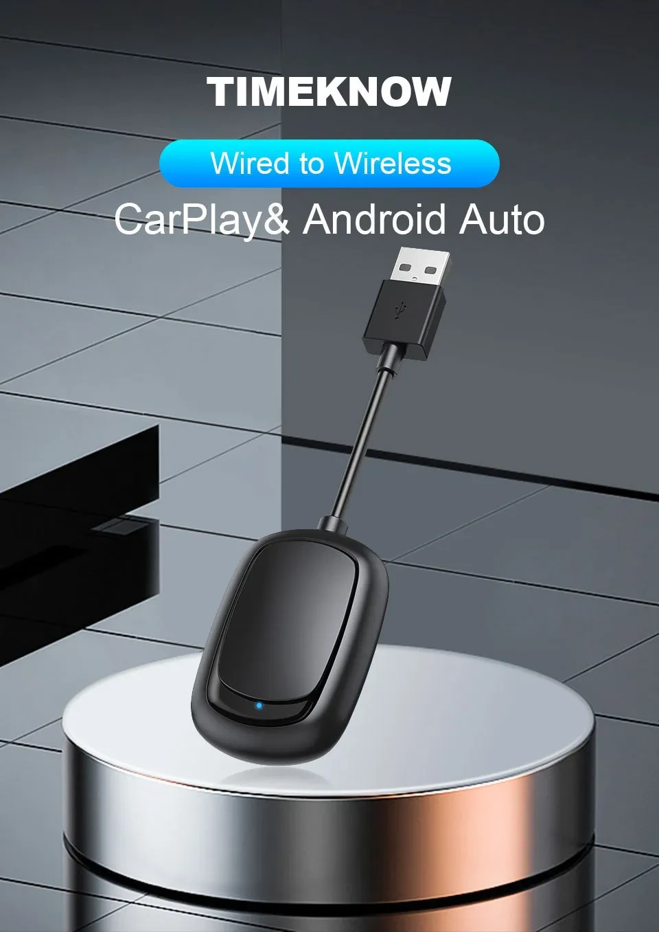 Cross-two-in-one Wireless CarPlay Wireless Android Auto Car Interconnection Box
