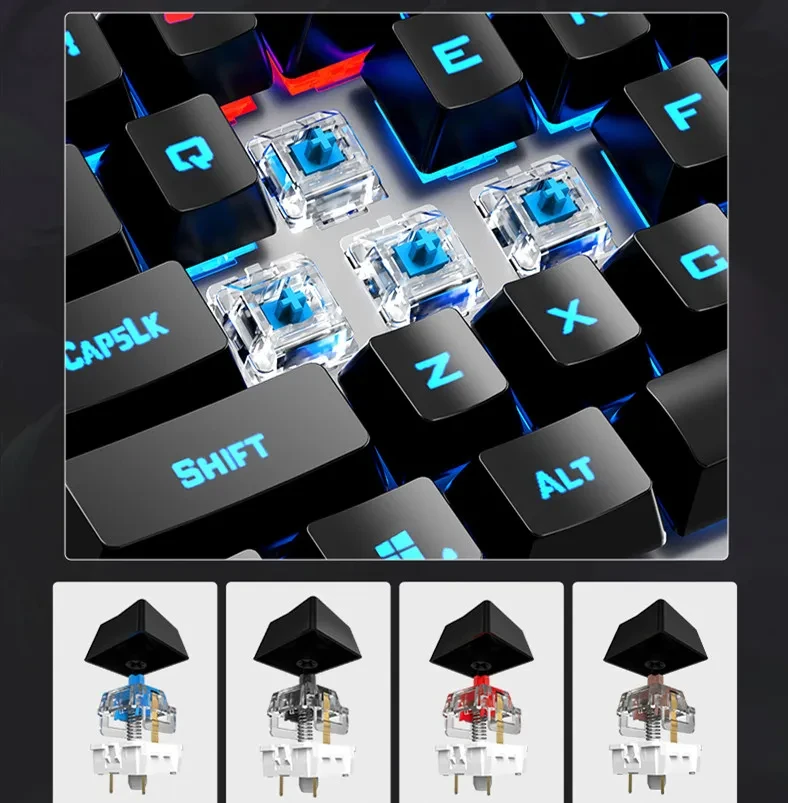 Punk office wired mechanical keyboard