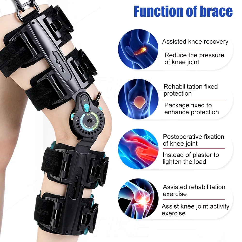 Adjustable Knee Fixation Brace Lower Extremity Support