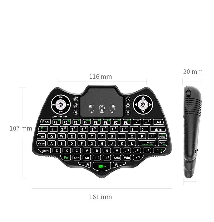 V18 Wireless Mini Flying Keyboard Mouse Remote Control