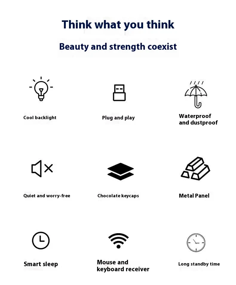 Good-looking Wireless Mute Bluetooth Keyboard