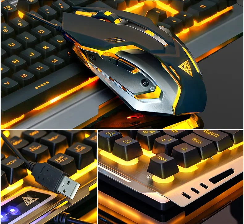 Wired gaming keyboard for notebook desktop