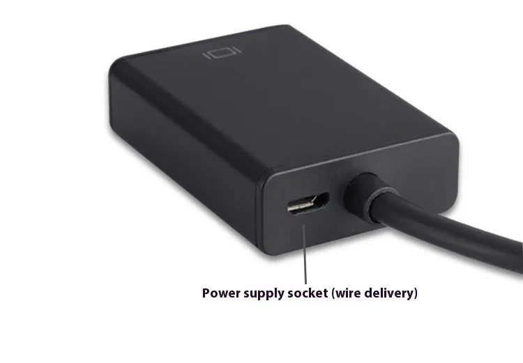 VGA To HDMI Adapter Cable With Audio Power Supply 1080p Plug And Play