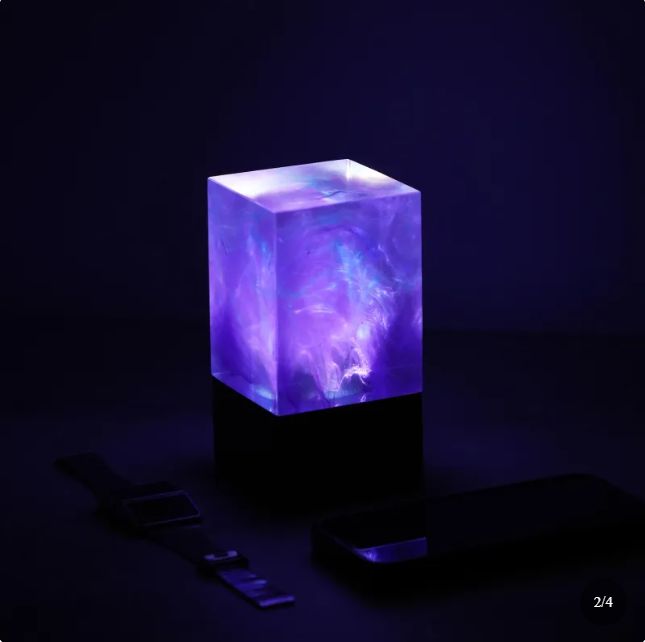Galaxy Cube - Purple Handcrafted Ambient Lamp