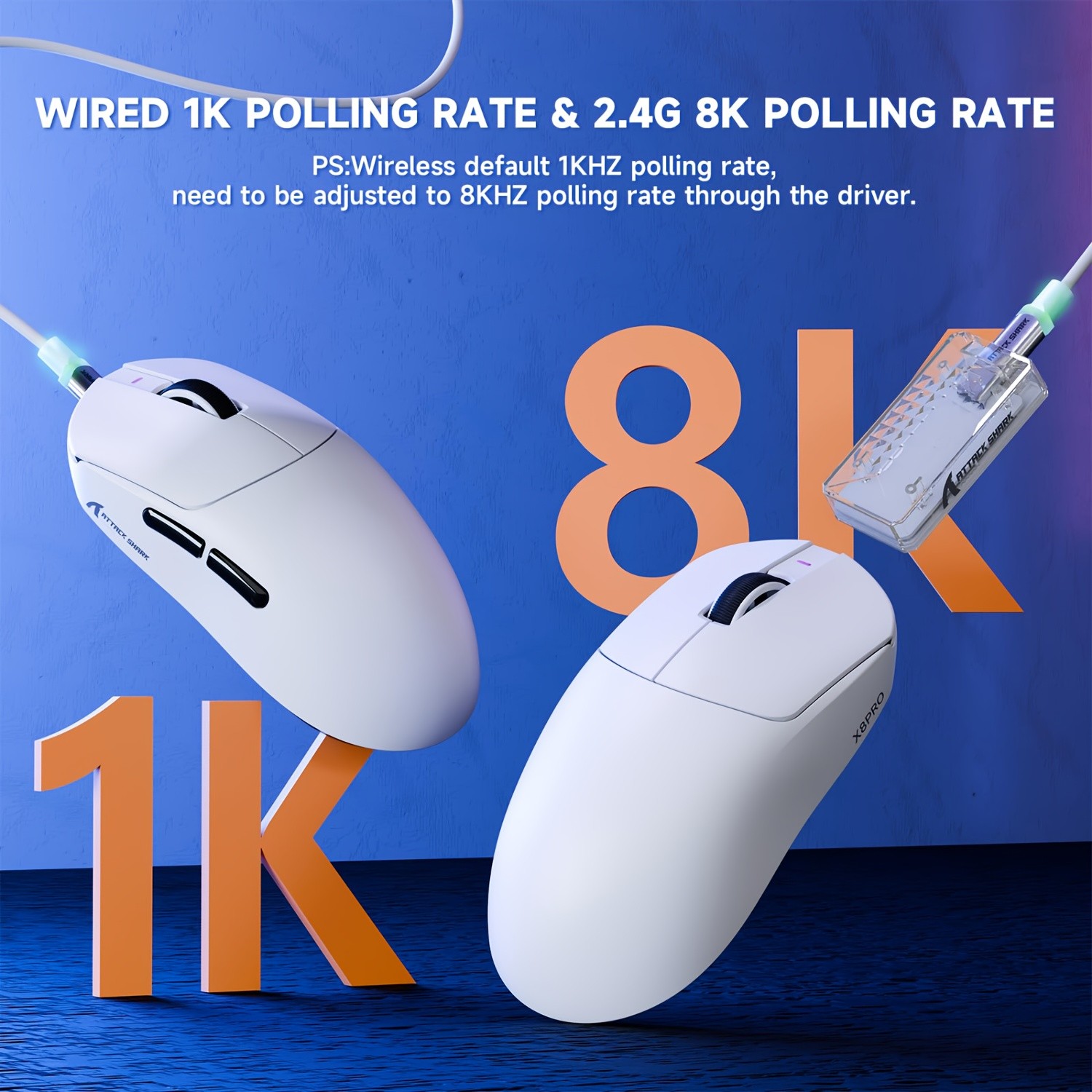 ATTACK SHARK X8 PRO Wireless Gaming Mouse