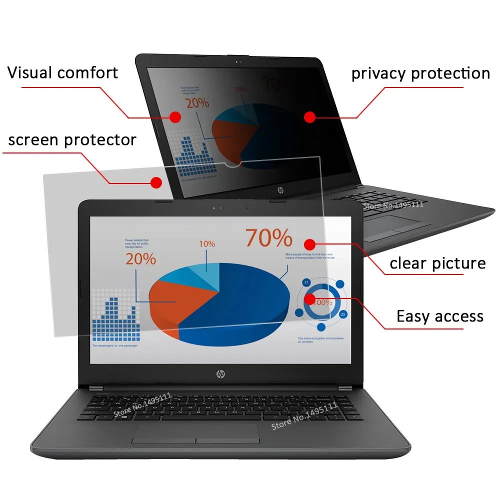Universal Size Self-adsorption Computer Privacy Film