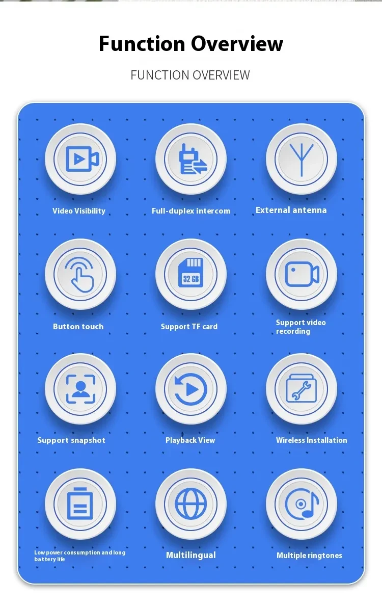 M16AM17A Wireless Duplex Intercom Video Doorbell