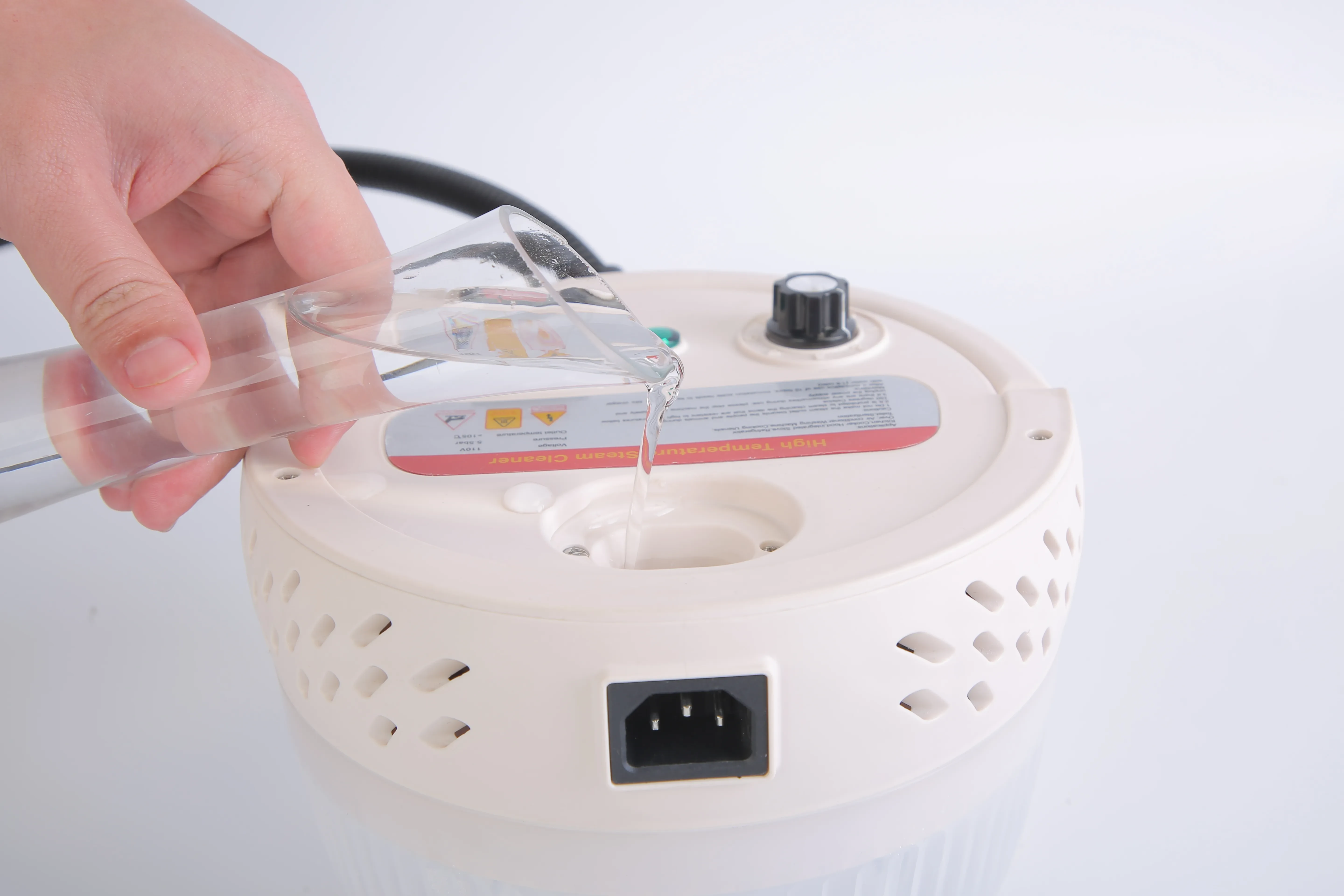 1Pc 2500W Handheld High Temperature And Pressure Steamer Cleaner With 1400ML Tank 9 Accessories 6 Steam Levels For Dirt Grease Grout Tile Floor Couch Car