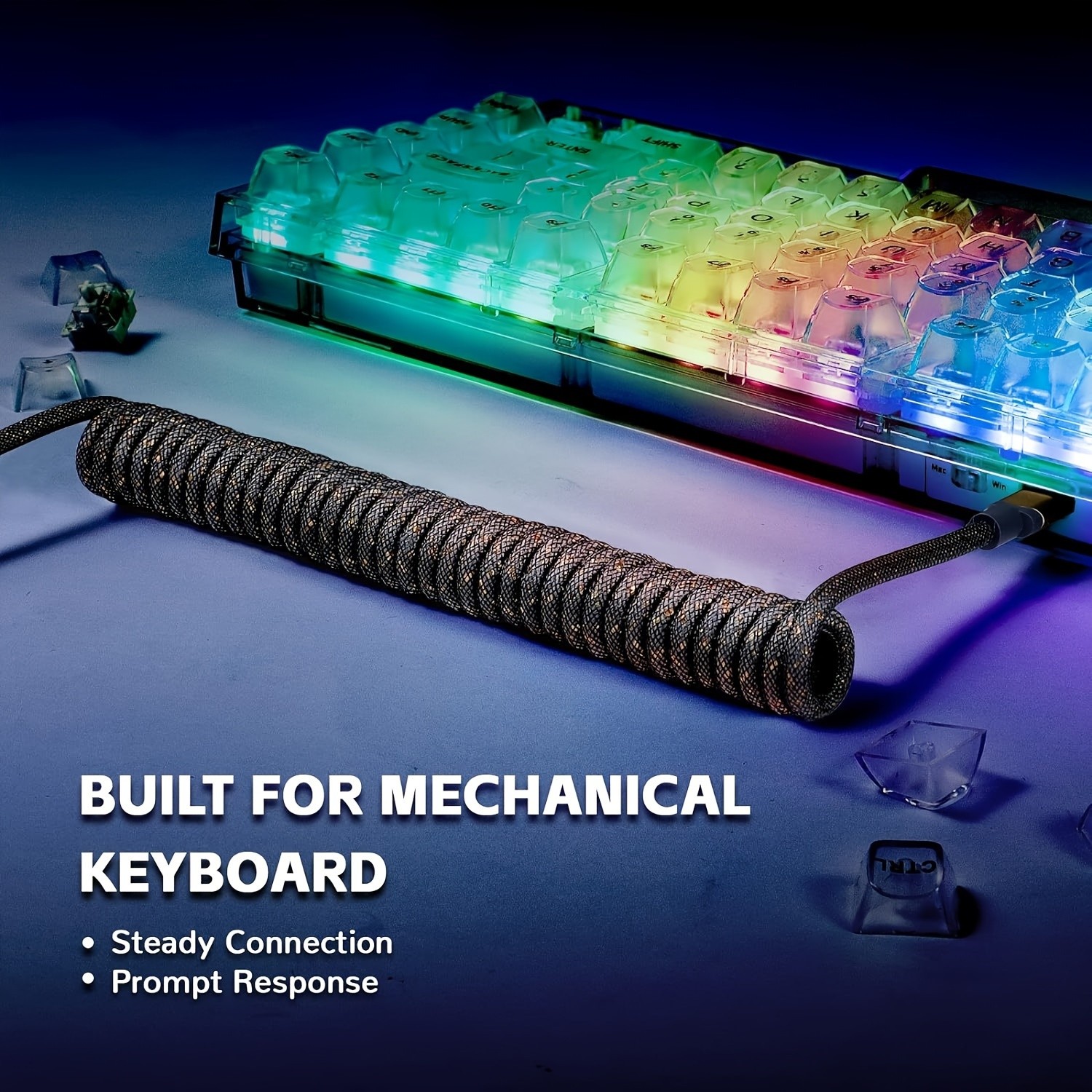 ATTACK SHARK C03 Coiled USB-C Cable