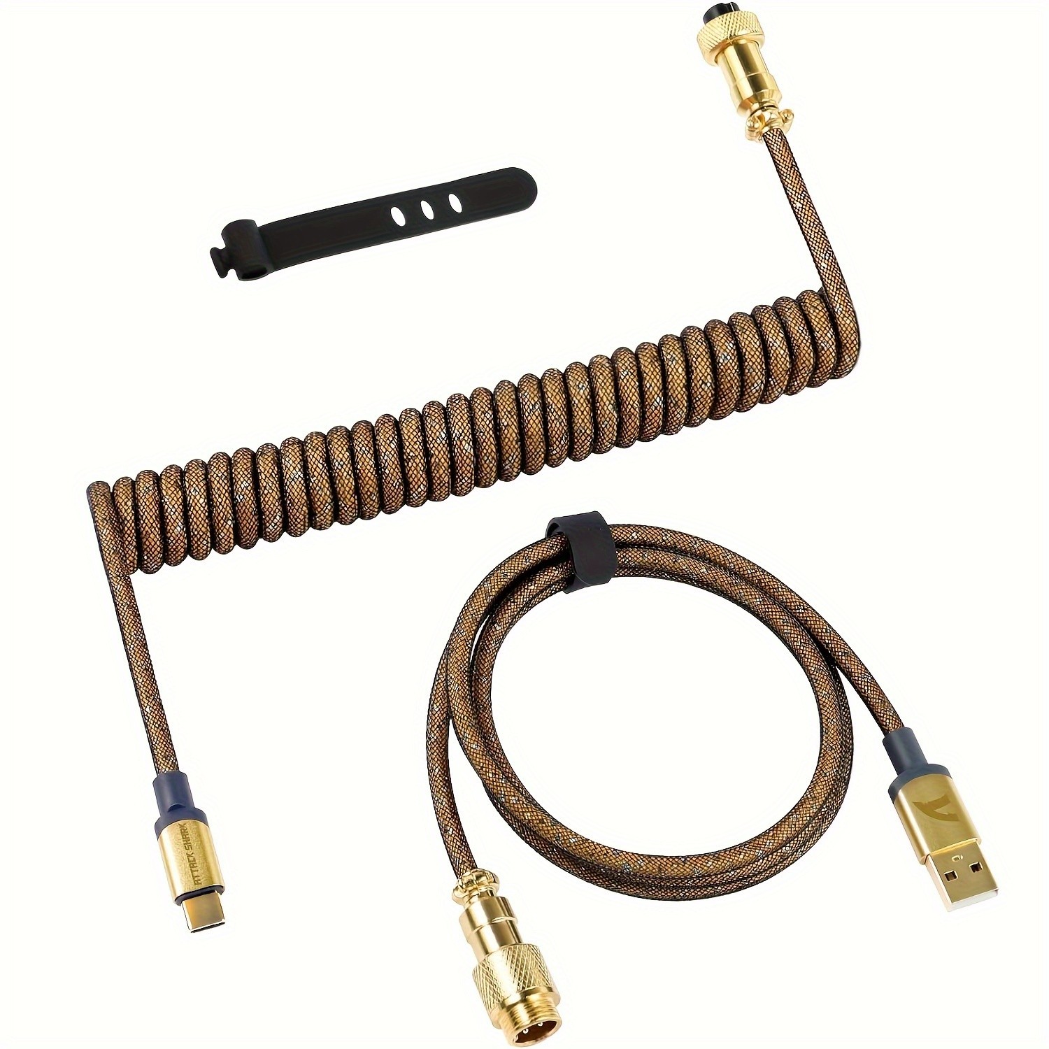 ATTACK SHARK C03 Coiled USB-C Cable