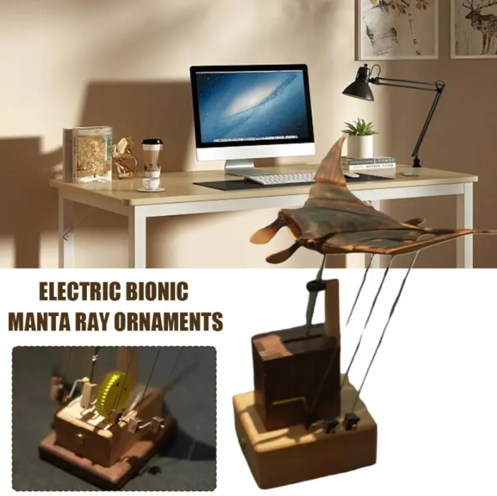 Electric Bionic Manta Ray Ornaments – Handmade Realistic Swimming Motion Figurines