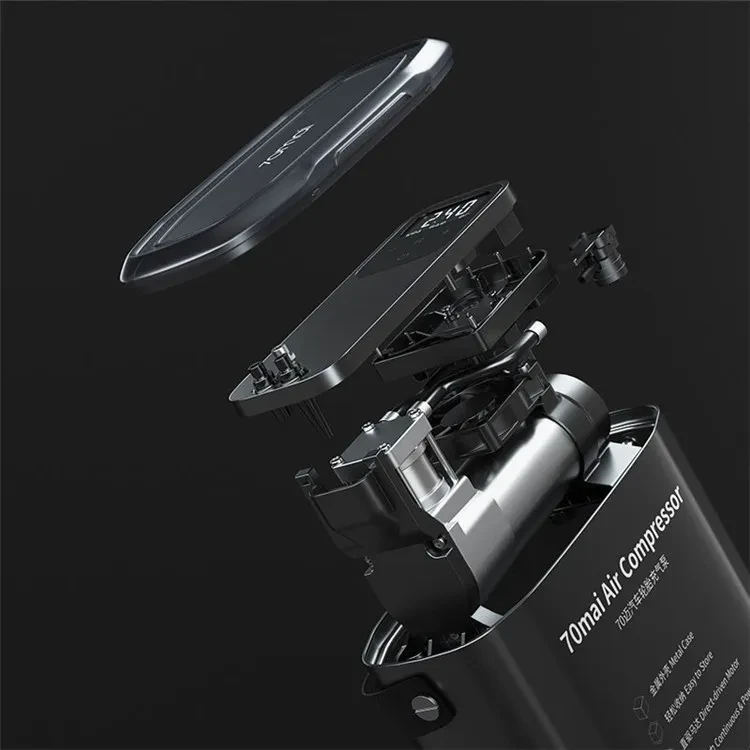 Car air pump, preset tire pressure, digital display portable tire air pump