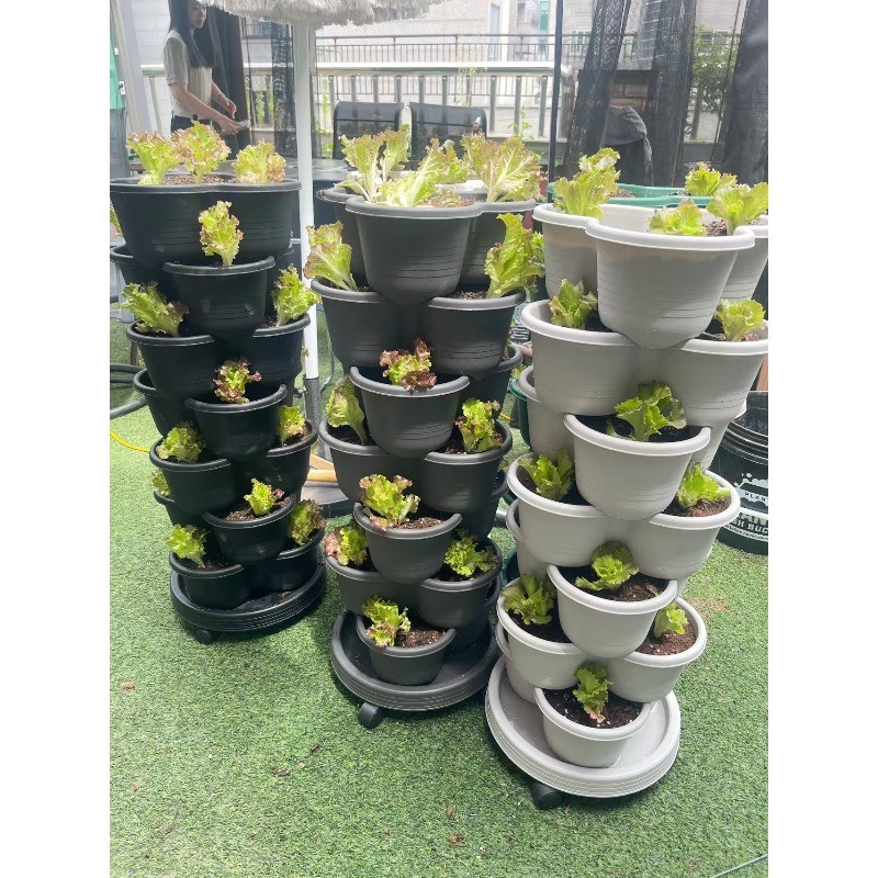 4-Tier Stackable Multi-Layer Planter – Modern, Movable & Beautifully Practical