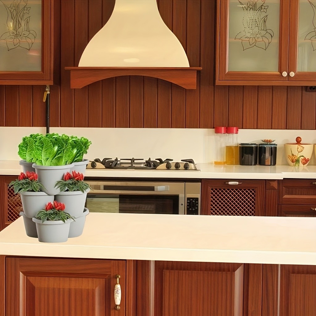 4-Tier Stackable Multi-Layer Planter – Modern, Movable & Beautifully Practical