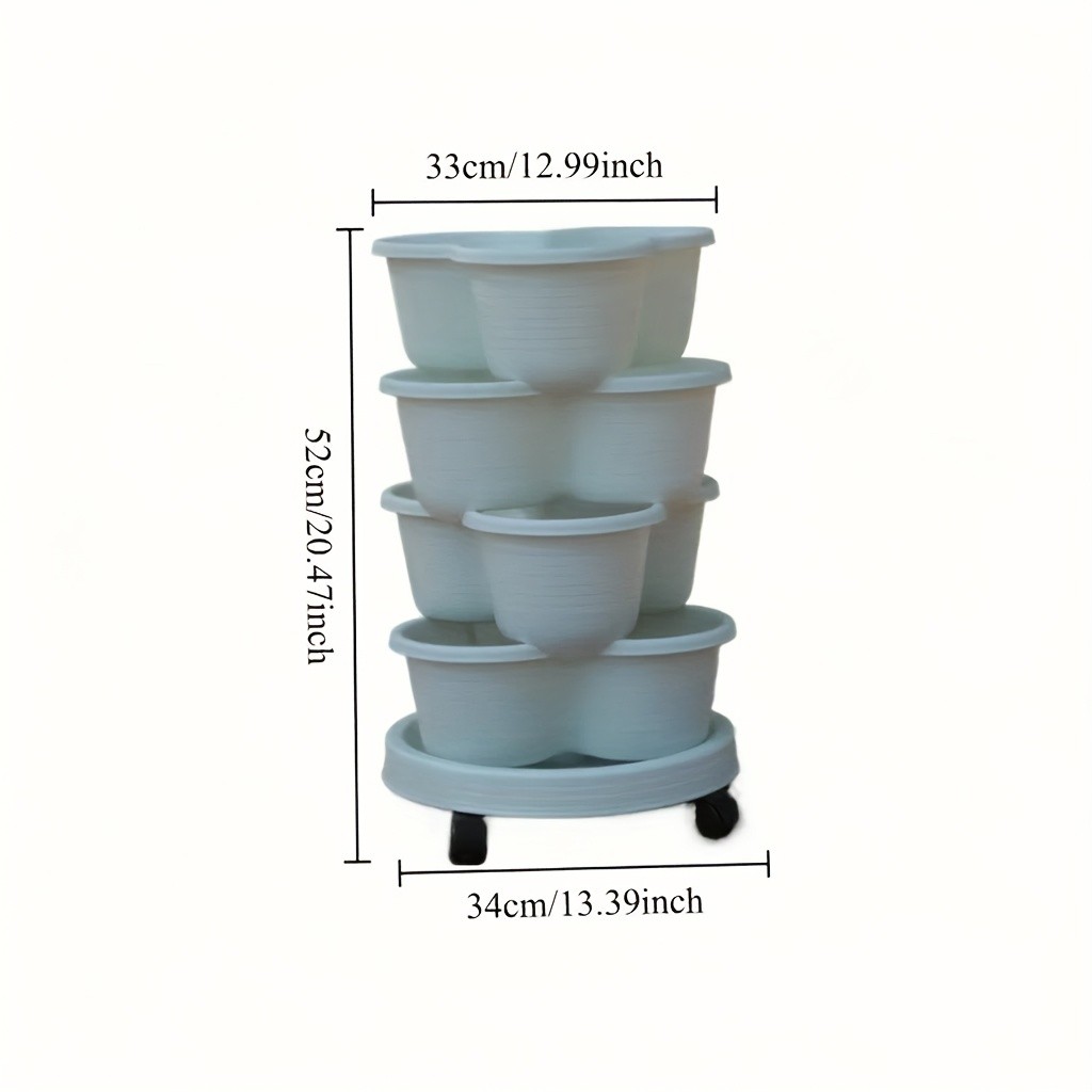 4-Tier Stackable Multi-Layer Planter – Modern, Movable & Beautifully Practical