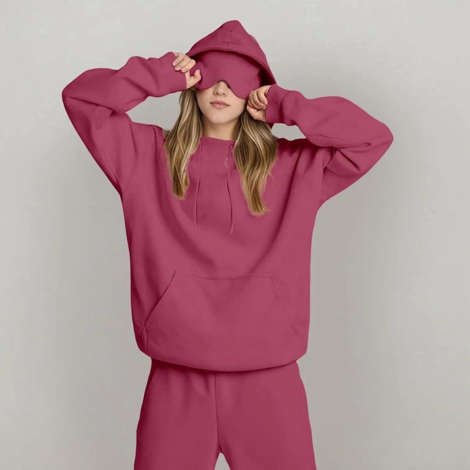 Airplane Mode Travel Hoodie - Built-in Neck Pillow & Multi-Function Pocket Sweatshirt