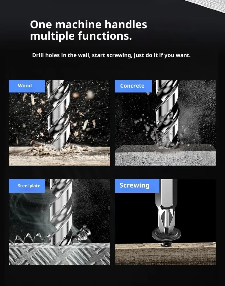 Multifunctional Lithium Electric Drill Screwdriver Set