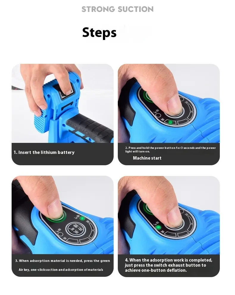 Electronic Electric Vacuum Suction Cup Tile Sticking Suction Tool