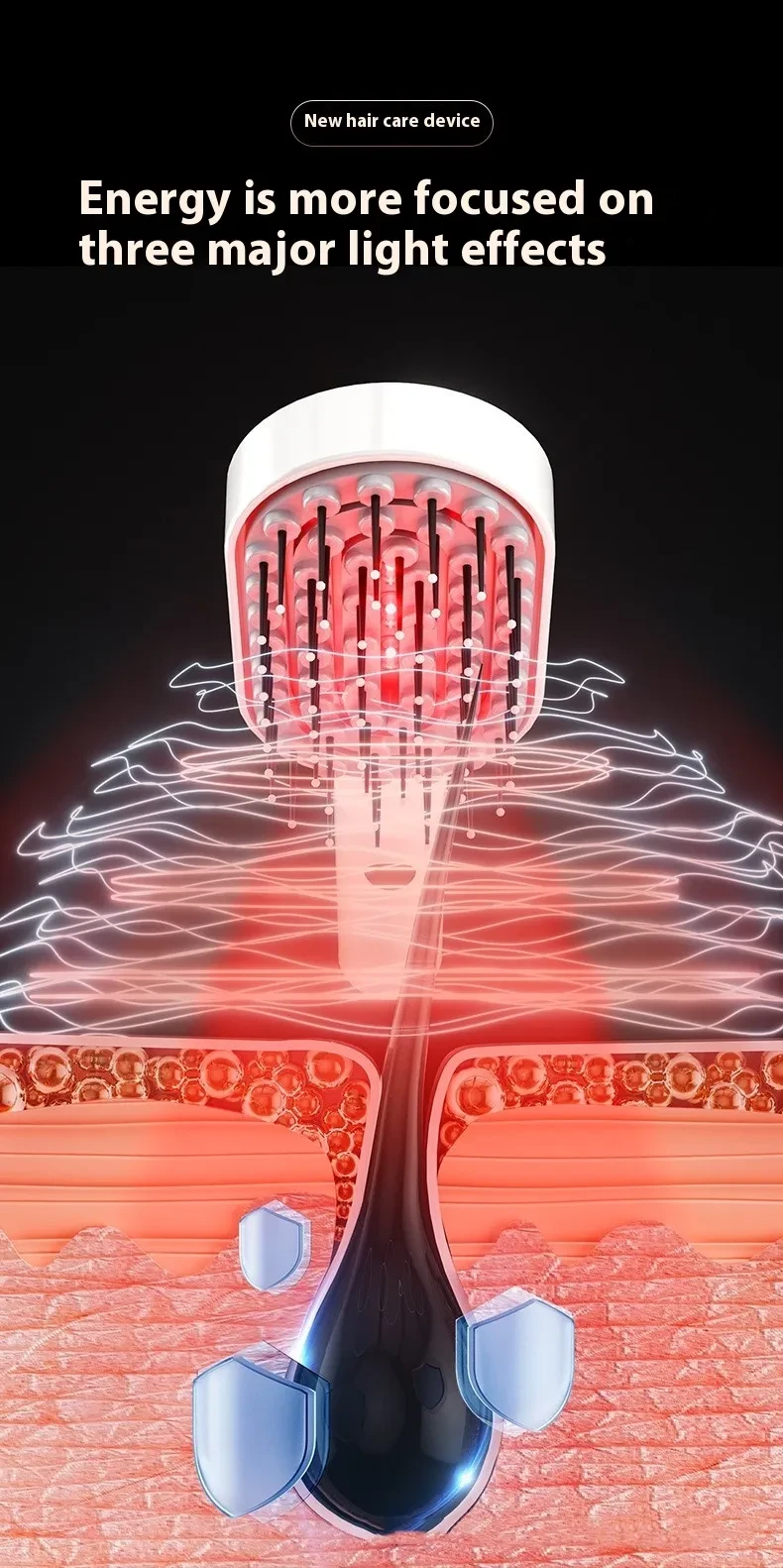 Red Light Hair Care Air Cushion Comb Women's Airbag Massage Comb