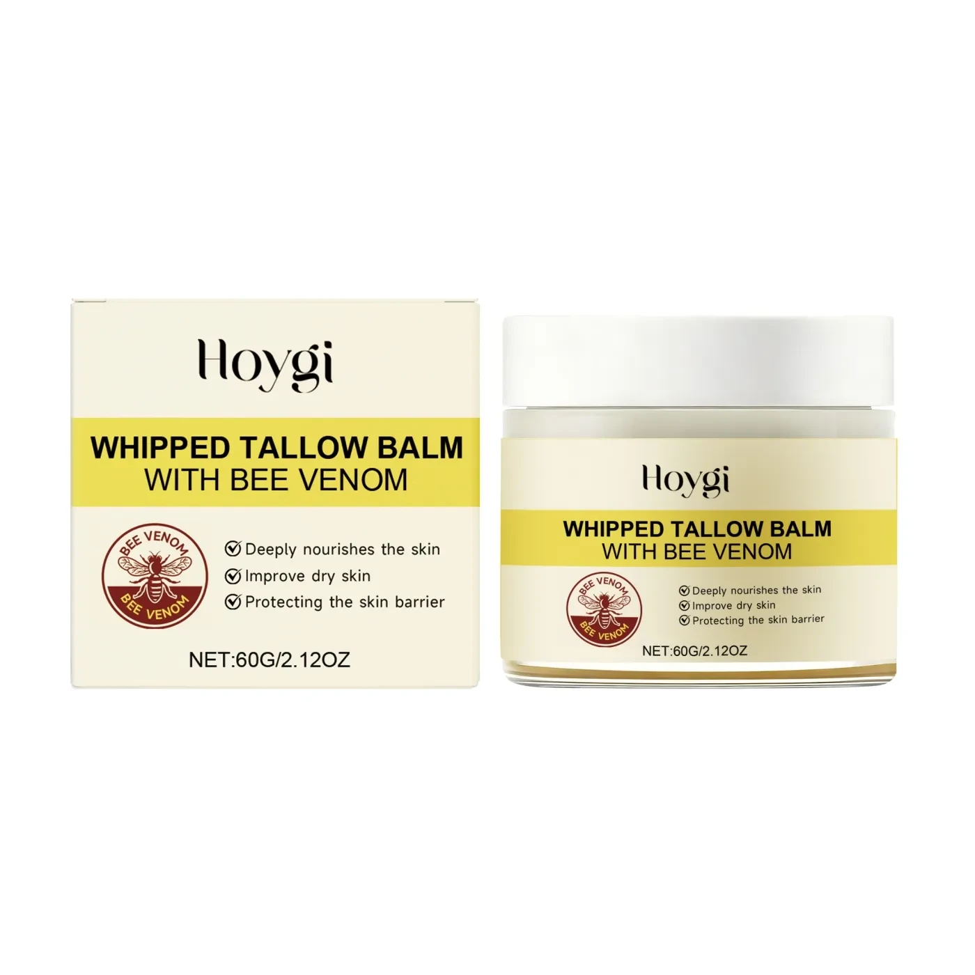 Whipped Tallow Balm with Bee Venom – 60g Skin Repair Moisturiser