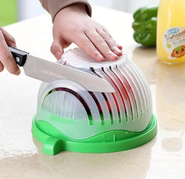 FreshSlice Creative Salad Cutter – 2-in-1 Fruit & Vegetable Chopper for Quick Healthy Meals