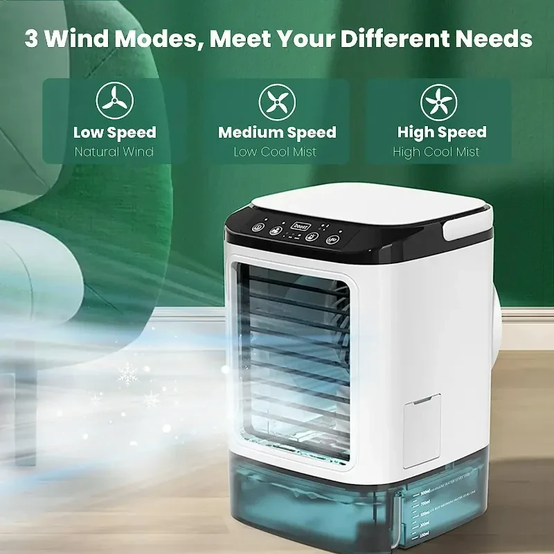 New Style Air Cooler Desktop Air Conditioner Fan Dual Spray Cooling Electric Fan Air Cooler USB Portable Refrigeration