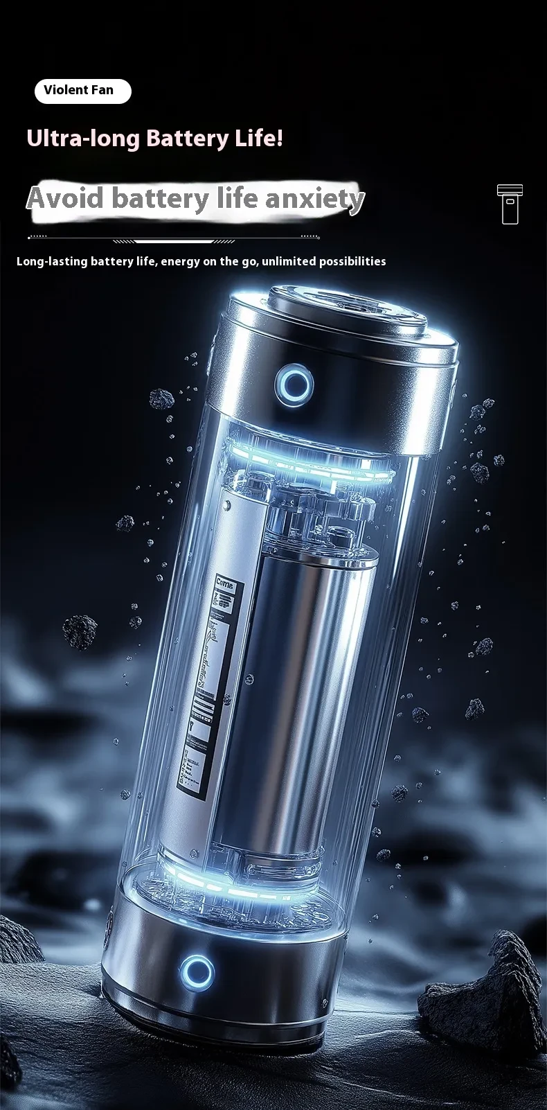 High-power High-speed Turbine Dust Removal Snow Blowing Emergency Lighting Rescue Broken Window Hammer Fan