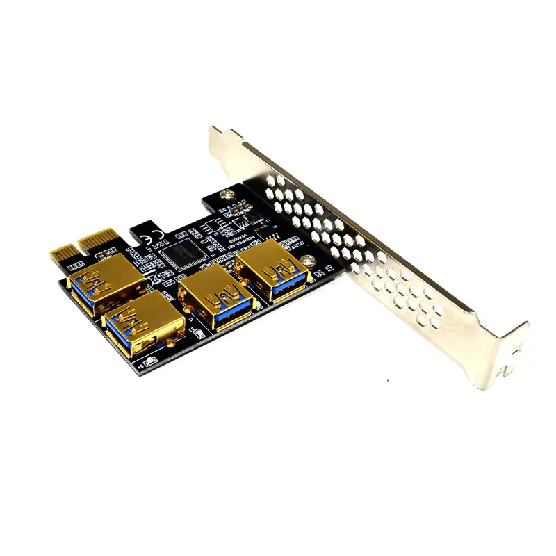 PCI E To PCIE Adapter Card 1 To 4 X1 To 4 PCI E Graphics Slot Adapter Card
