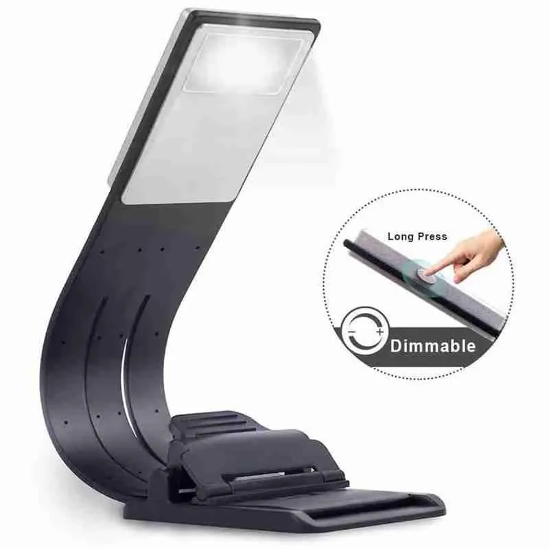 LED Kindle Light For E-book Kindle Lamp USB Rechargeable Flexible Clip Book Kindle Light Reading Portable Flashlight