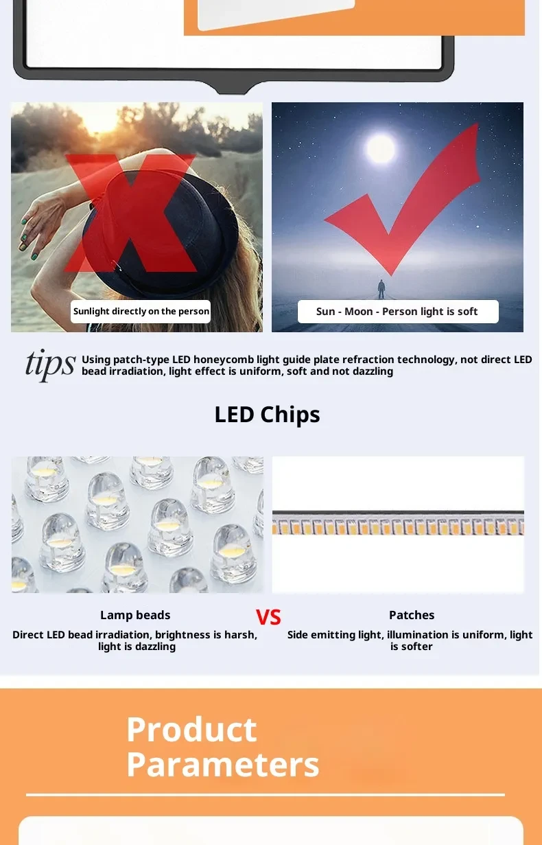 Eye-care Beauty Lamp Live Broadcast Desktop Ultra-thin Fill Light