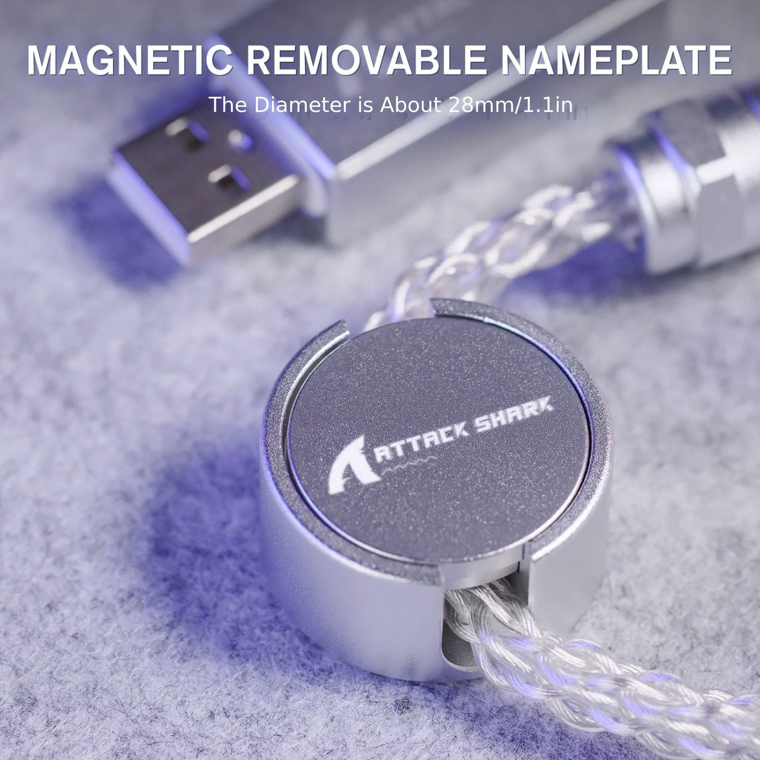 ATTACK SHARK C07 RGB Cable – Magnetic, Smart, and Stylish Power for NZ Setups