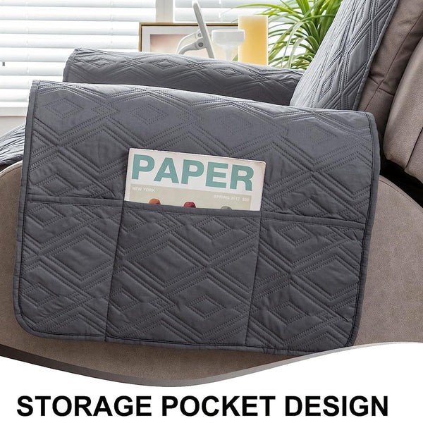 RhombusGuard™ Waterproof Recliner Slipcover – Non-Slip Stretch Furniture Protector