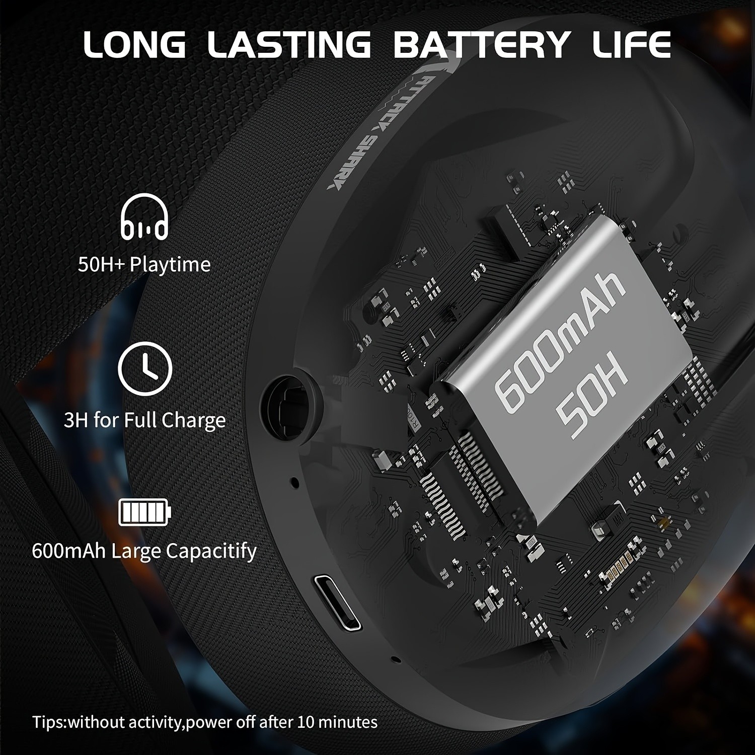 ATTACK SHARK Wireless Gaming Headset