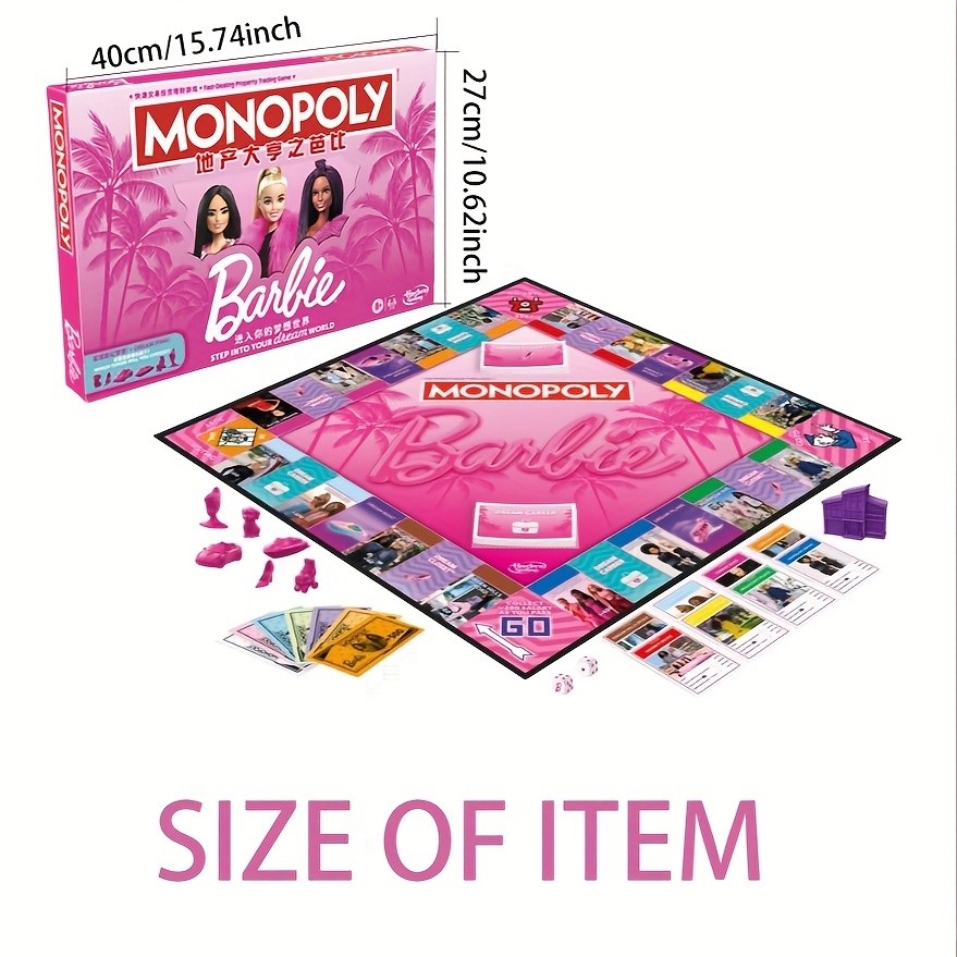 Monopoly Barbie Edition Board Game by Hasbro