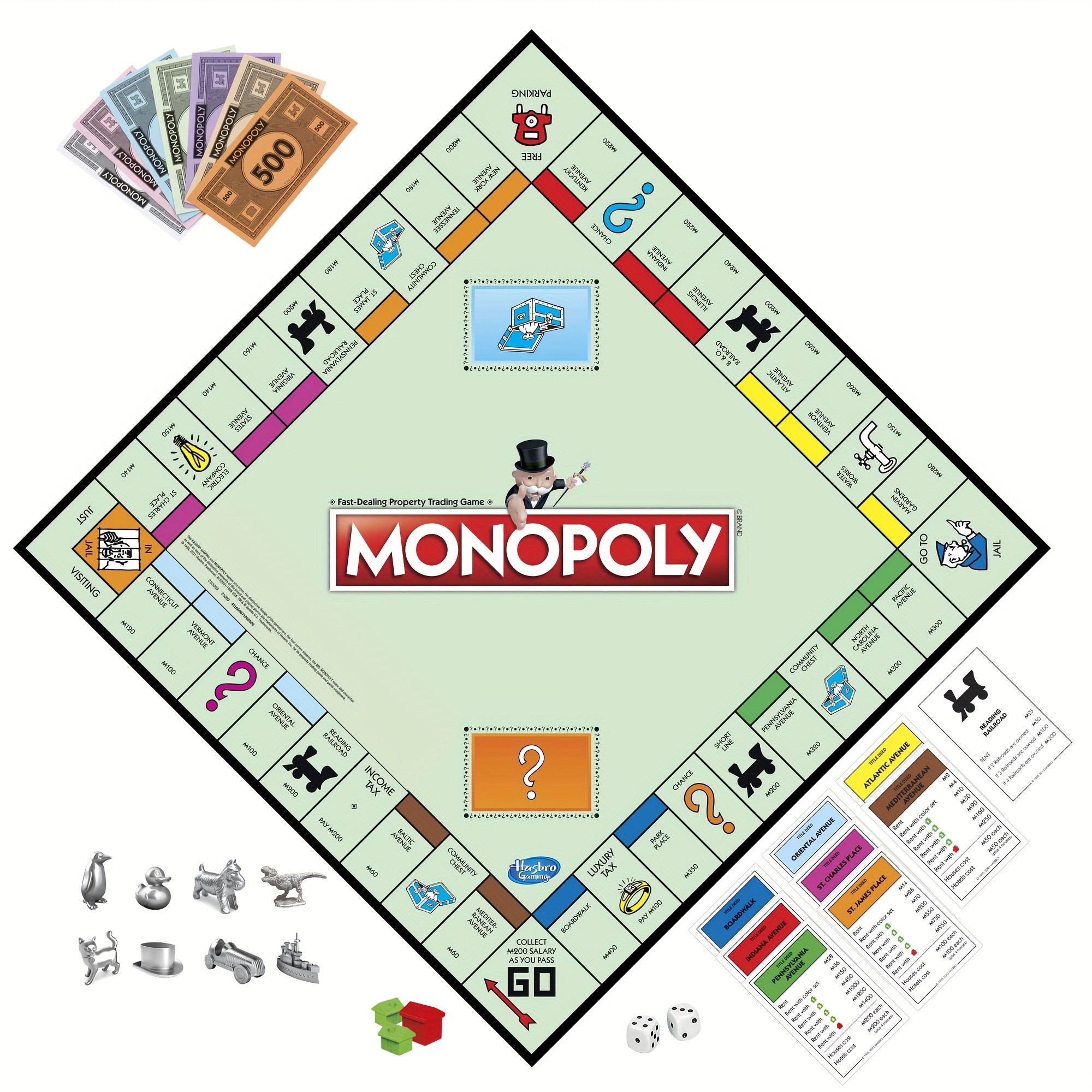 Hasbro Monopoly Game – Classic Family Board Game for 2–6 Players