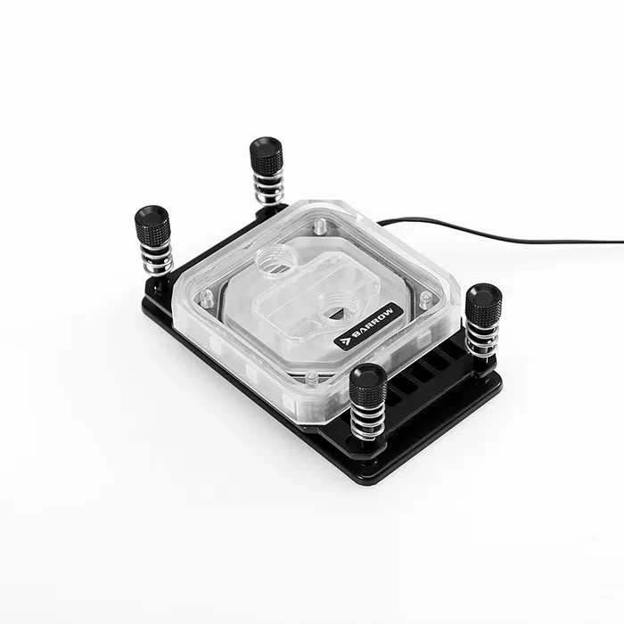 Jet type micro water channel CPU water cooling head