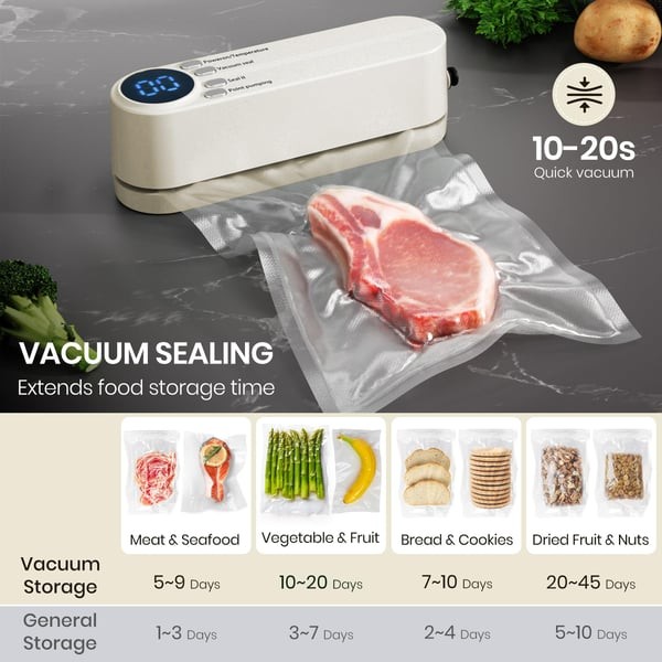 VacuoMini™ 3-in-1 Handheld Vacuum Sealer – Rechargeable Food Freshness System