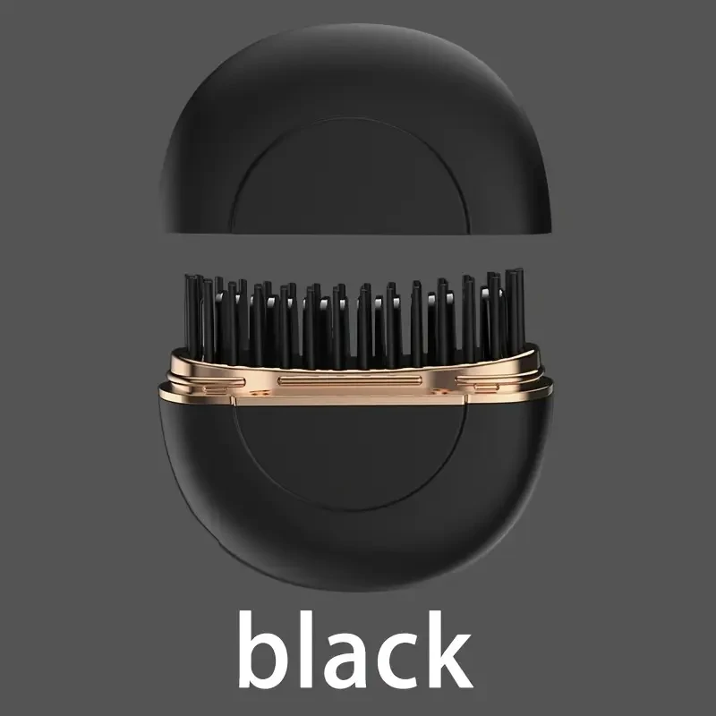 HOTU Portable Ionic Hair and Beard Straightener Brush – Smooth, Stylish, and Travel-Ready Grooming