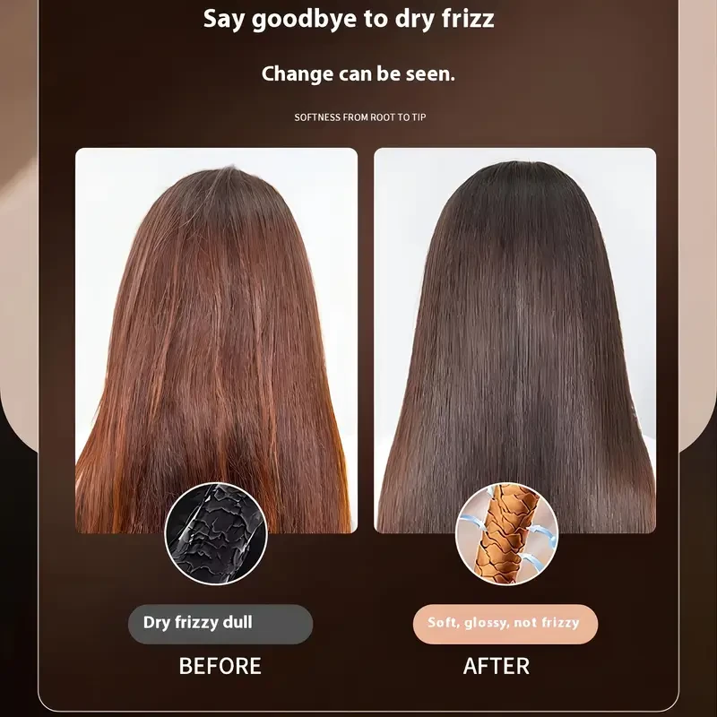 HOTU Portable Ionic Hair and Beard Straightener Brush – Smooth, Stylish, and Travel-Ready Grooming